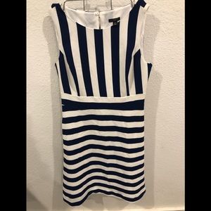 Loft Navy Striped dress